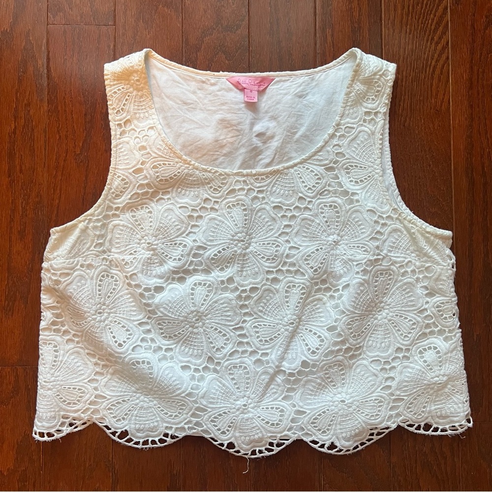 Lilly Pulitzer Floral Crochet Crop Top